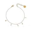 Bracciale mini charms freshwater - Gold