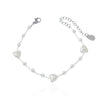 Bracciale perle a cuori - Silver