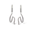 Orecchini a onda eleganti alta bigiotteria - Silver