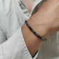 Bracciale Beadline agata nera