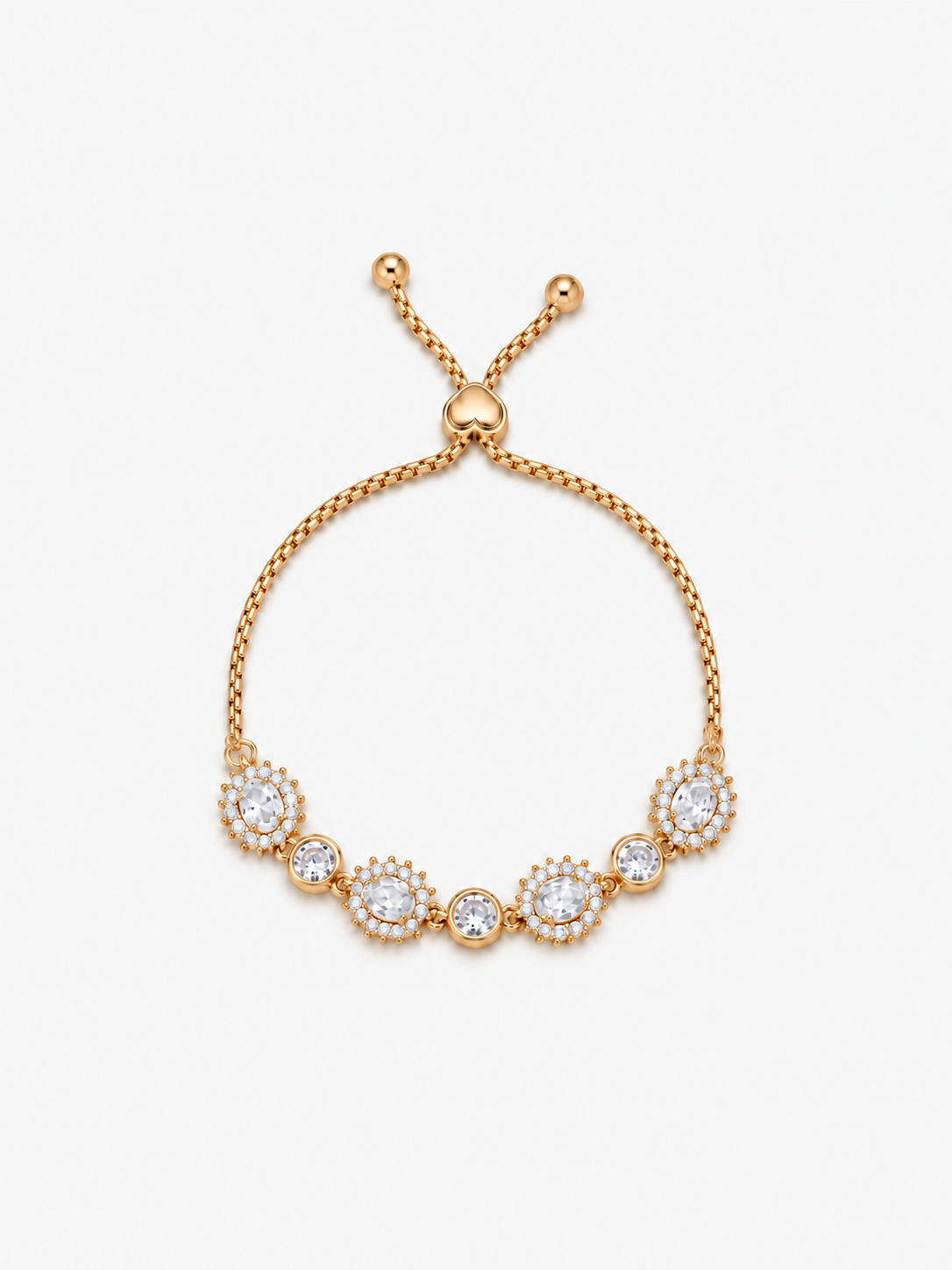Bracciale Ovale Trasparente - Finitura Dorata