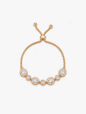 Bracciale Ovale Trasparente - Finitura Dorata