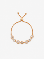 Bracciale Goccia Trasparente - Finitura Dorata