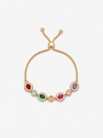 Bracciale Ovale Multicolore - Finitura Dorata