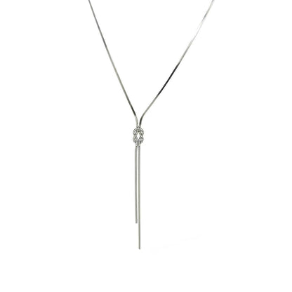 Collana doppio nodo zirconia cubica