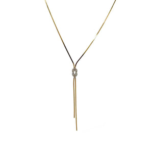 Collana doppio nodo zirconia cubica