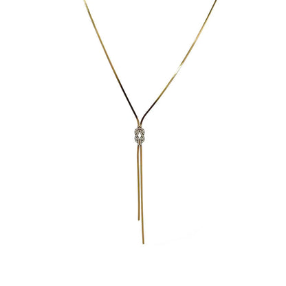 Collana doppio nodo zirconia cubica