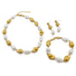 Collana a perle irregolari in acciaio