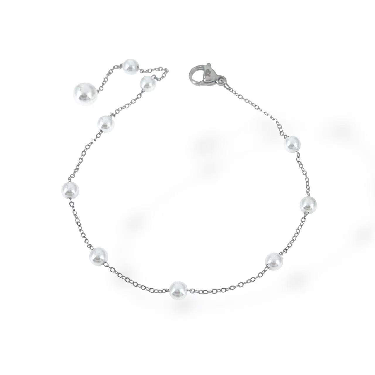 Bracciale con perle di aggancio