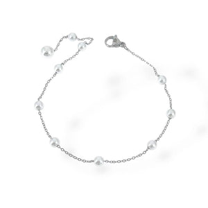 Bracciale con perle di aggancio