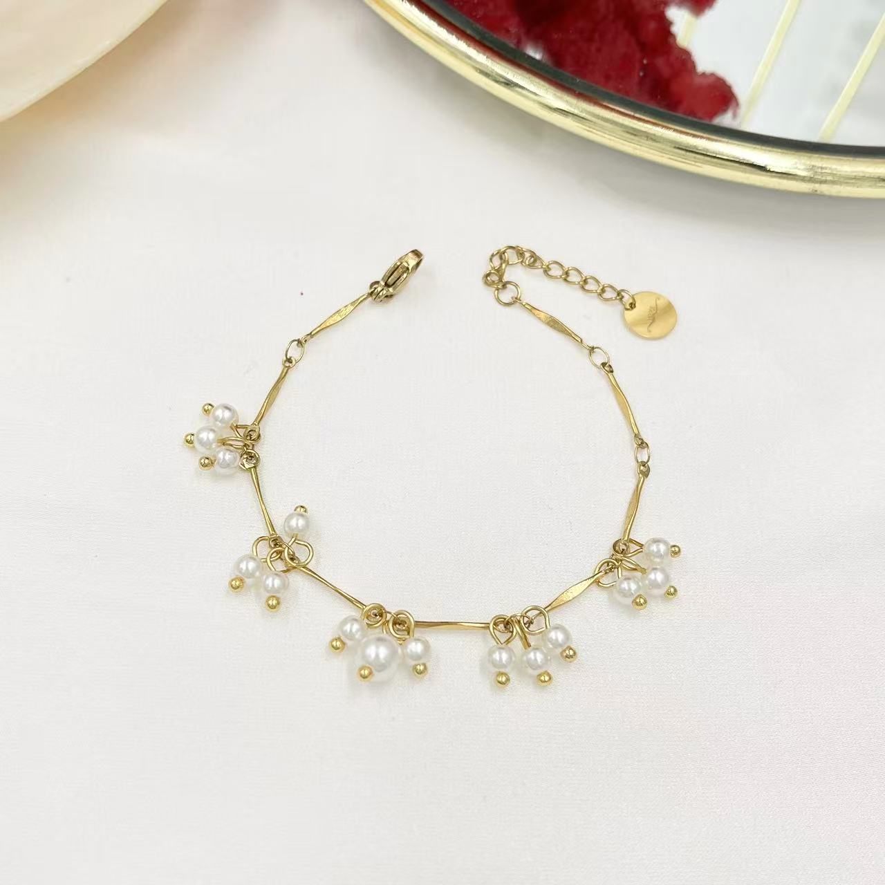 Bracciale sequenze mini trilogy charms di perle