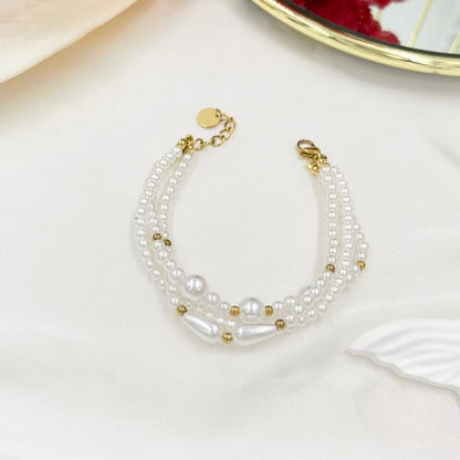 Bracciale triplo di perle