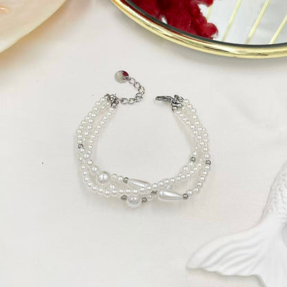 Bracciale triplo di perle