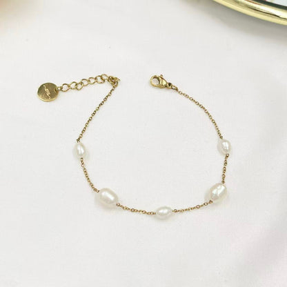 Bracciale spezzati di perle irregolari