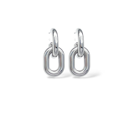 Orecchini classici con pendente rettangolare curvato