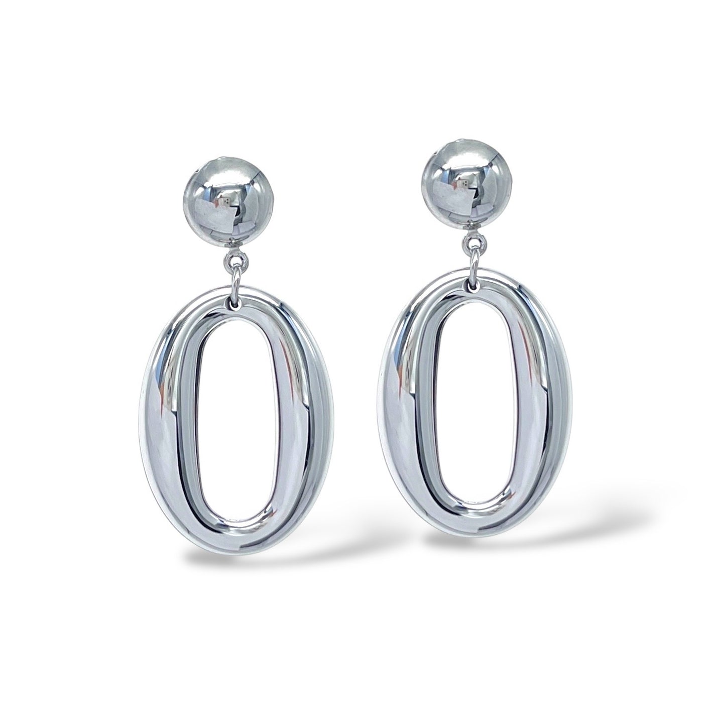 Orecchini classici con pendente ovale