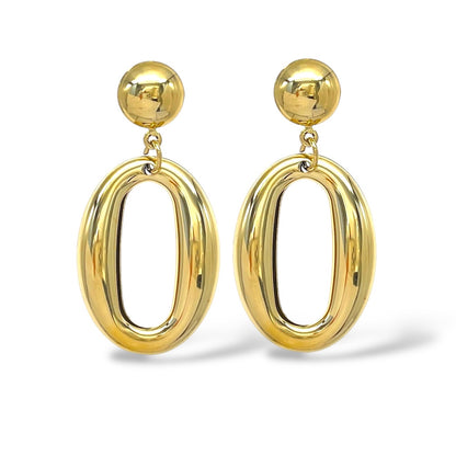 Orecchini classici con pendente ovale