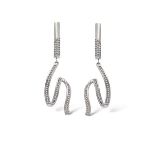 Orecchini a onda eleganti alta bigiotteria