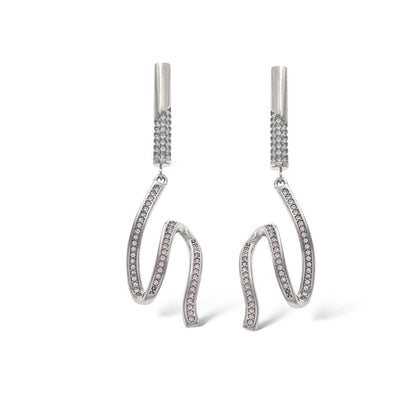 Orecchini a onda eleganti alta bigiotteria