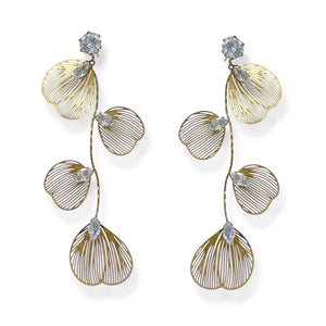 Orecchini ginkgo biloba alta bigiotteria