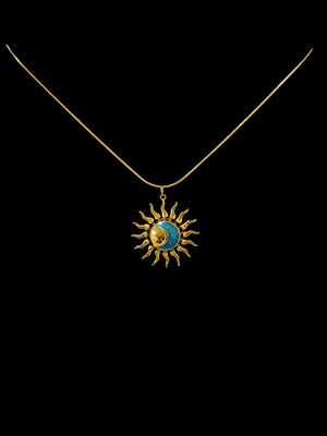 Collana sole luna smaltato