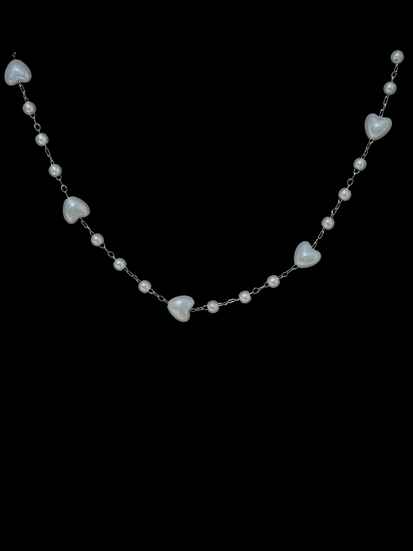 Collana perle a cuori