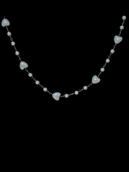 Collana perle a cuori