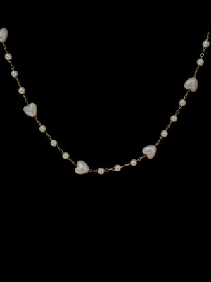 Collana perle a cuori