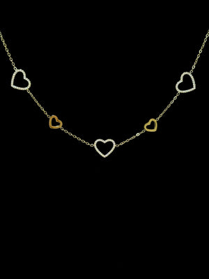 Collana cuori vuoti