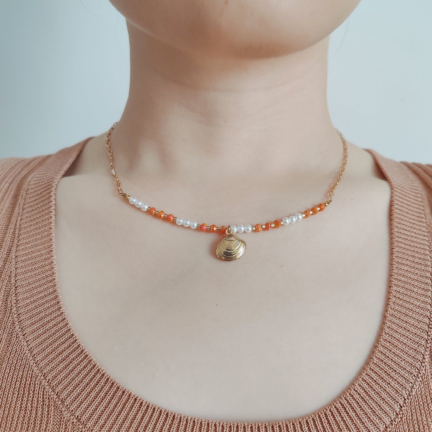 Collana conchiglia dorata