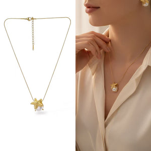 Collana perla e stella marina