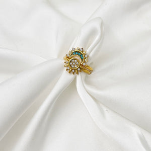 Anelli sole luna diamantati