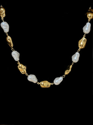 Collana perle in acciaio