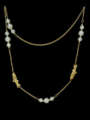 Collana lunga stile neo barocco
