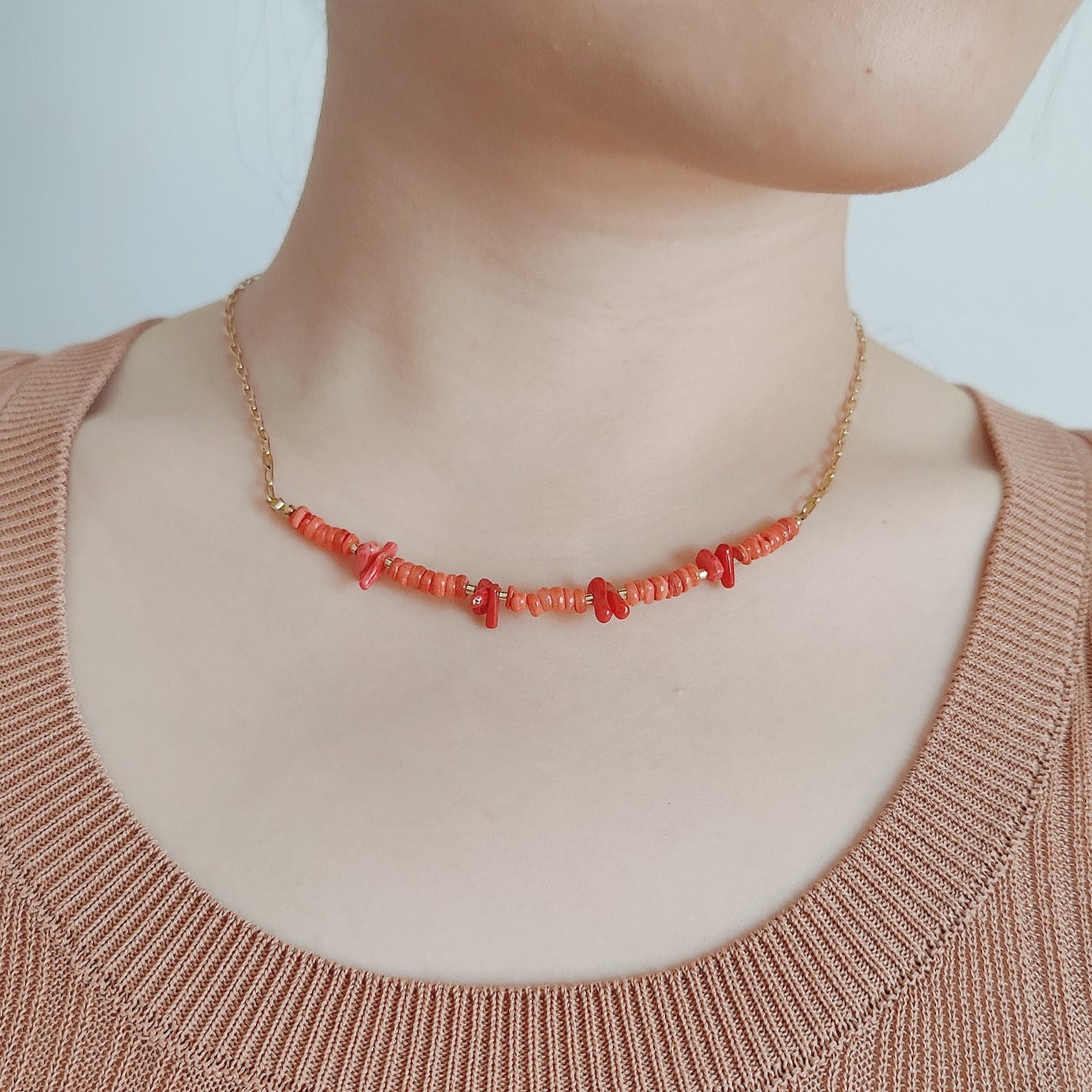 Collana duo di coralli