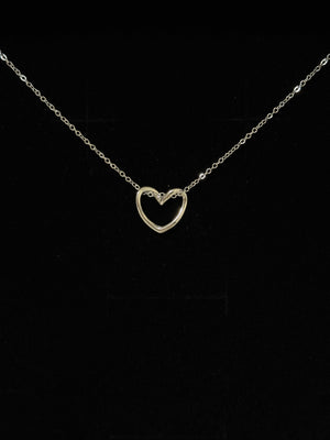 Collana a cuore intrecciato con catenina