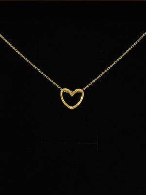 Collana a cuore intrecciato con catenina