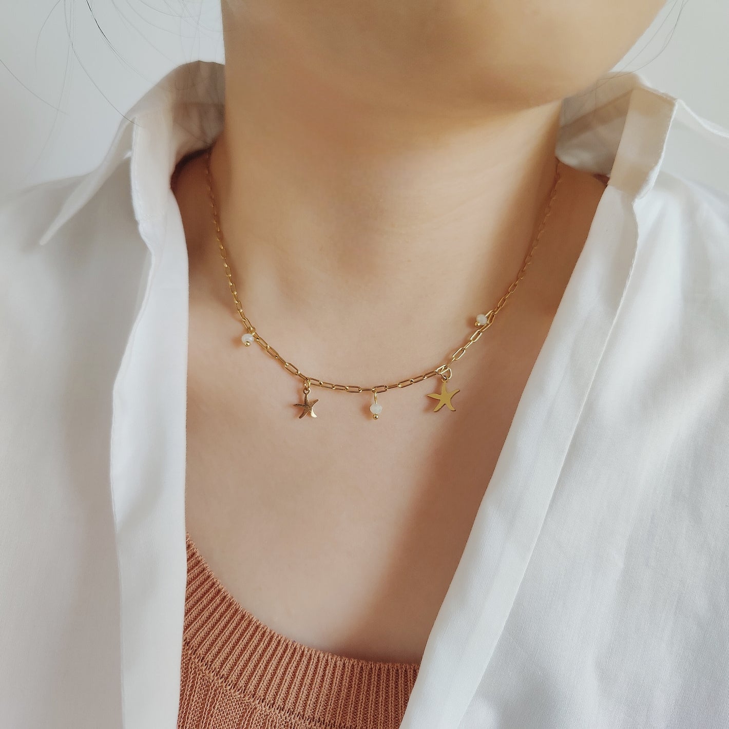 Collana di stelle e perle