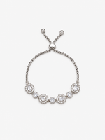 Bracciale Ovale Trasparente - Finitura Argentata