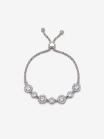 Bracciale Quadrato Trasparente - Finitura Argentata